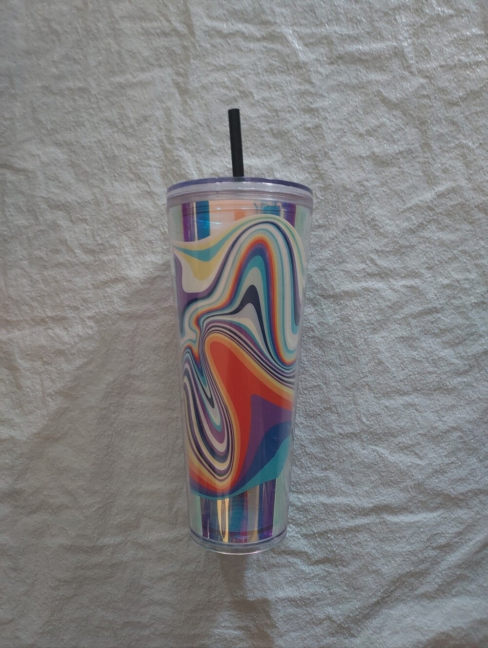 Starbucks Multicolor Swirl Tumbler with Straw